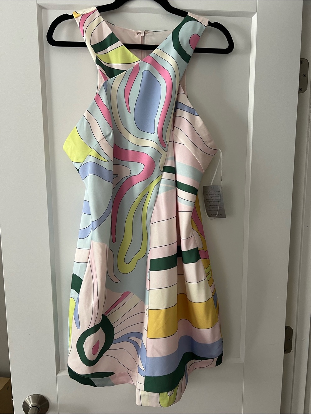 NWT Pastel Abstract Print Mini Dress - Multicolor